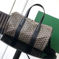 Goyard Barrel 40 Sports Bag In Goyardine Canvas Black