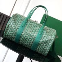 Goyard Barrel 40 Sports Bag In Goyardine Canvas Green