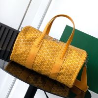 Goyard Barrel 40 Sports Bag In Goyardine Canvas Yellow
