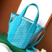 Goyard Belharra PM Bag In Goyardine Canvas Teal