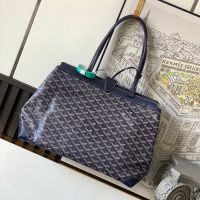 Goyard Bellechasse Biaude PM Bag In Goyardine Canvas Navy Blue