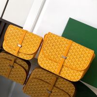 Goyard Belvedere Bag In Goyardine Canvas Yellow