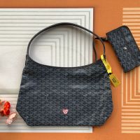 Goyard Boheme Hobo Bag In Coeur Goyard Goyardine Canvas Grey