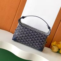 Goyard Bowling 25 Toiletry Bag In Goyardine Canvas Navy Blue