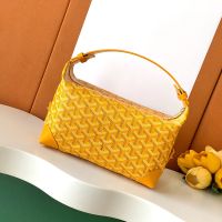 Goyard Bowling 25 Toiletry Bag In Goyardine Canvas Yellow