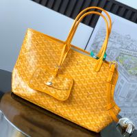Goyard Chien Gris Bag In Goyardine Canvas Yellow