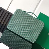 Goyard Compagnon Universel A4 Briefcase In Goyardine Canvas Green