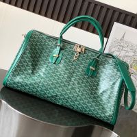 Goyard Croisiere 50 Duffle Bag In Goyardine Canvas Green