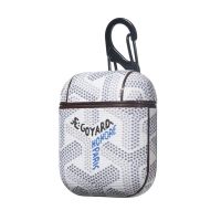 Goyard Airpods Case In Goyardine Saint Louis White