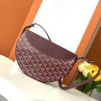 Goyard Hirondelle Bag In Goyardine Canvas Burgundy