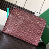 Goyard Jouvence Toiletry Bag In Goyardine Canvas Burgundy