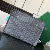Goyard Jouvence Toiletry Bag In Goyardine Canvas Grey