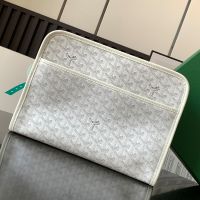 Goyard Jouvence Toiletry Bag In Goyardine Canvas White