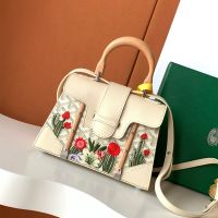 Goyard Saigon Structure Mini Bag In Cactus Embroidery Goyardine Canvas Beige
