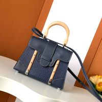 Goyard Saigon Structure Mini Bag In Grained Leather Navy Blue