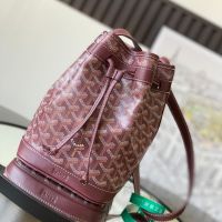 Goyard Petit Flot Bucket Bag In Goyardine Canvas Burgundy
