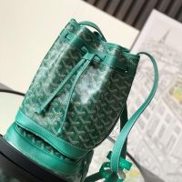 Goyard Petit Flot Bucket Bag In Goyardine Canvas Green