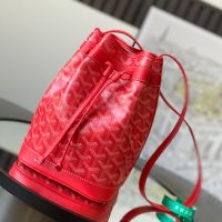 Goyard Petit Flot Bucket Bag In Goyardine Canvas Red