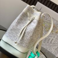 Goyard Petit Flot Bucket Bag In Goyardine Canvas White