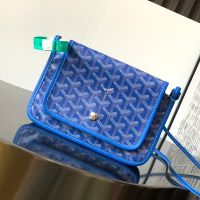 Goyard Plumet Pouch-Wallet In Goyardine Canvas Blue