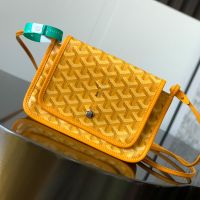 Goyard Plumet Pouch-Wallet In Goyardine Canvas Yellow