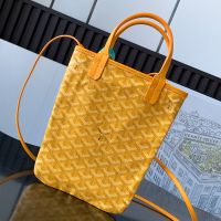 Goyard Poitiers PM Bag In Goyardine Canvas Yellow