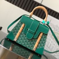 Goyard Saigon Structure PM Bag In Goyardine Canvas Green