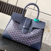 Goyard Saigon Tote Bag In Goyardine Canvas Navy Blue