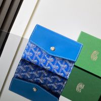 Goyard Saint-Gabriel Wallet In Goyardine Canvas Blue