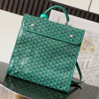 Goyard Saint Leger Backpack In Goyardine Canvas Green