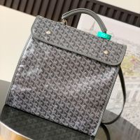 Goyard Saint Leger Backpack In Goyardine Canvas Grey