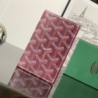 Goyard Saint-Pierre Card Wallet In Goyardine Canvas Burgundy