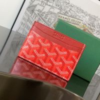 Goyard Saint-Sulpice Card Wallet In Goyardine Canvas Red