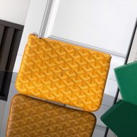 Goyard Senat PM Pouch In Goyardine Canvas Yellow