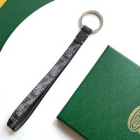 Goyard Sesame Key Ring In Goyardine Canvas Grey