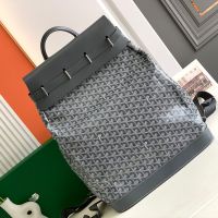 Goyard Steamer PM Bag In Goyardine Canvas Grey