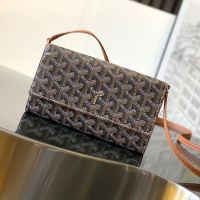 Goyard Varenne Continental Wallet In Goyardine Canvas Brown