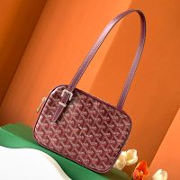 Goyard Yona PM Bag In Goyardine Canvas Burgundy